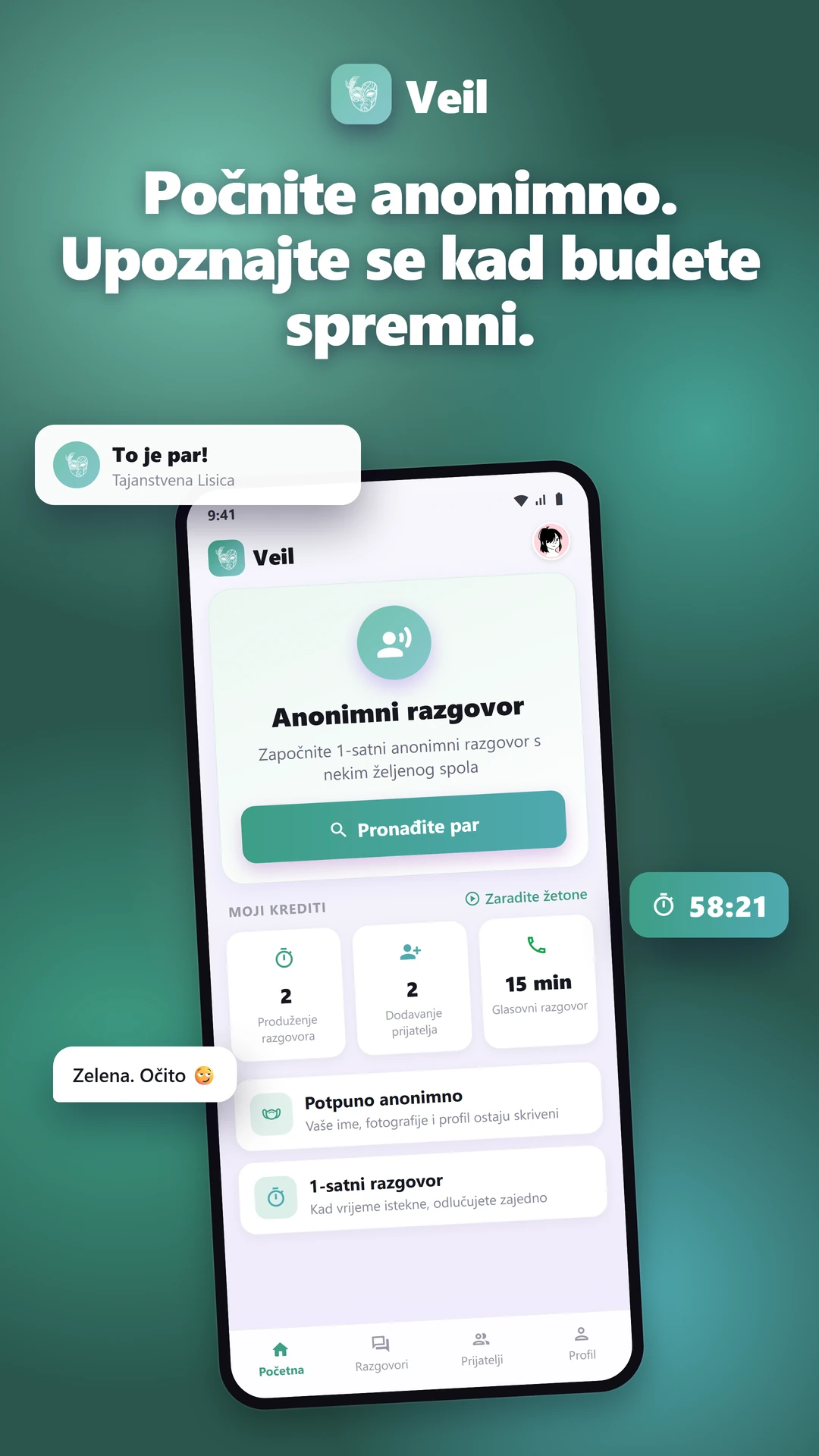 Veil: Anonimno Upoznavanje