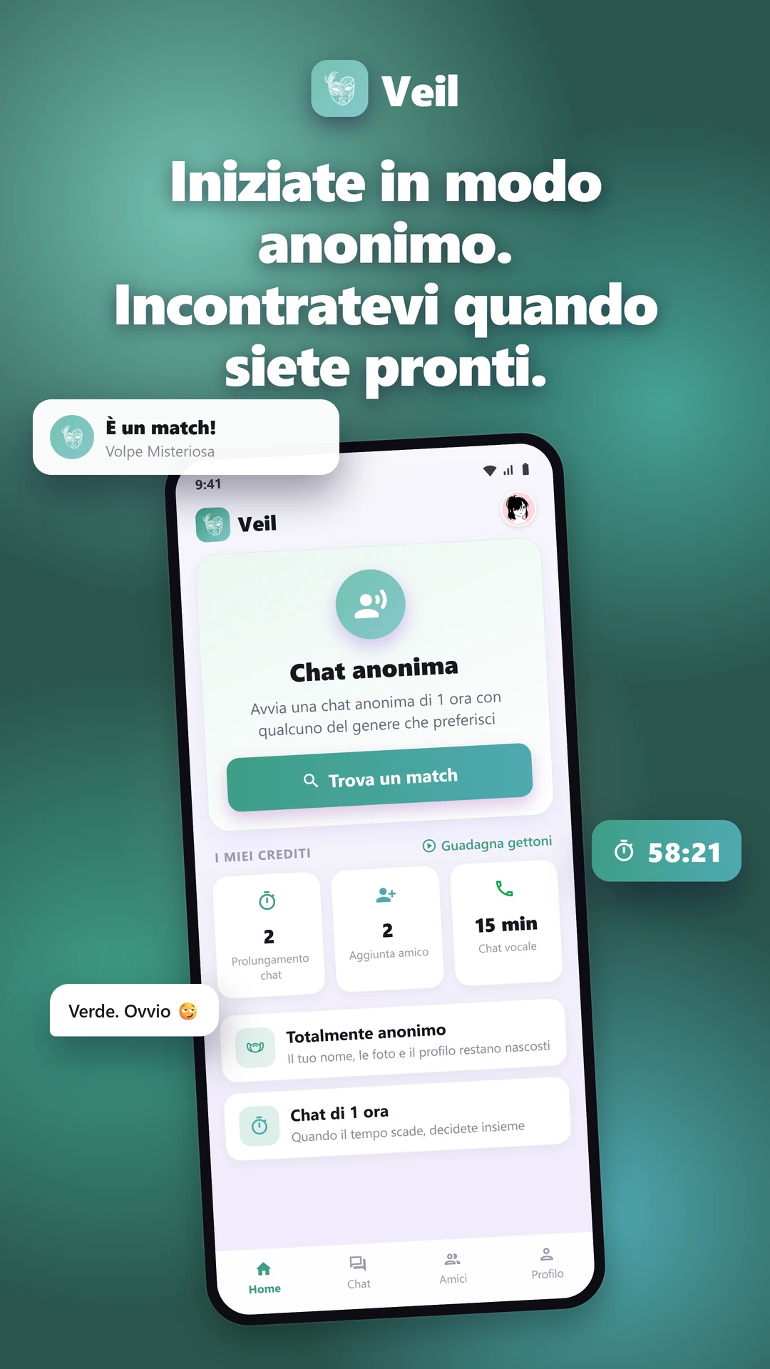 Veil: Chat Anonima e Dating