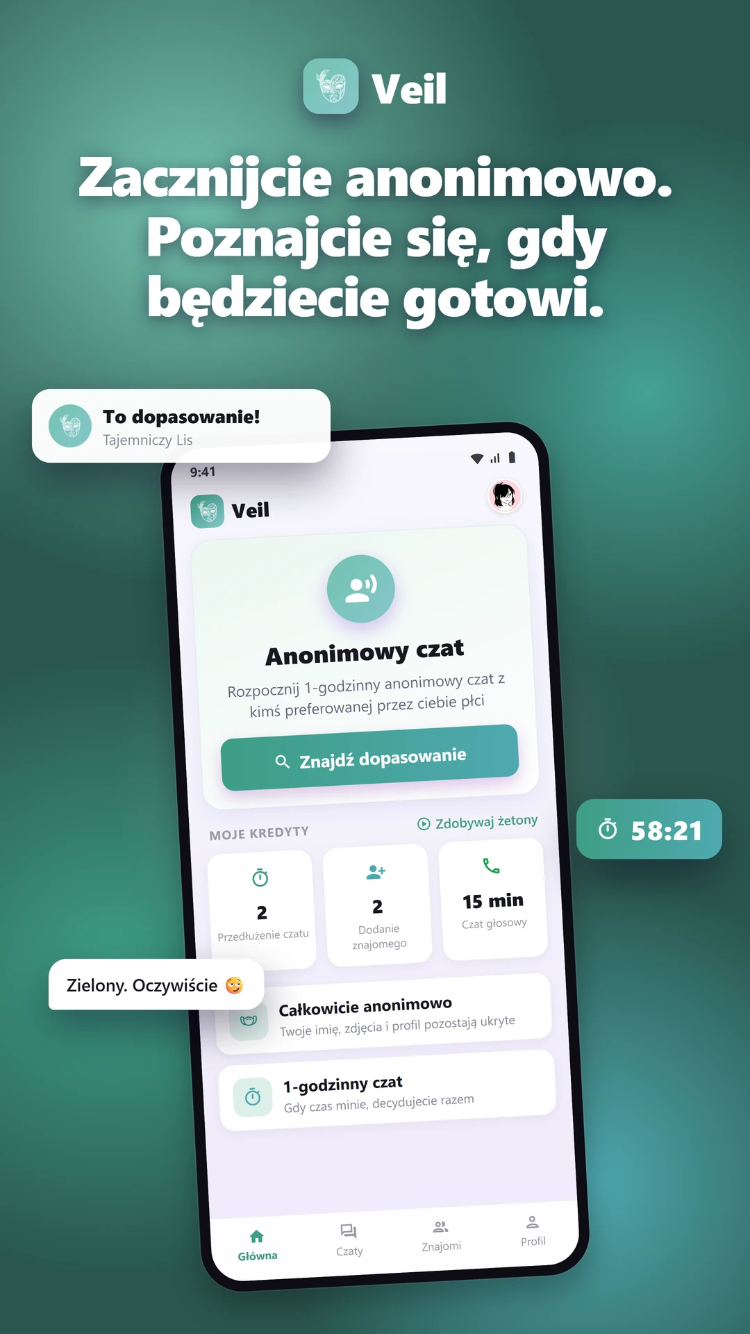 Veil: Randki, Poznawanie Ludzi